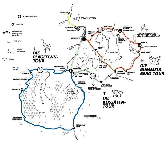 Wandern rund um Brodowin - Karte